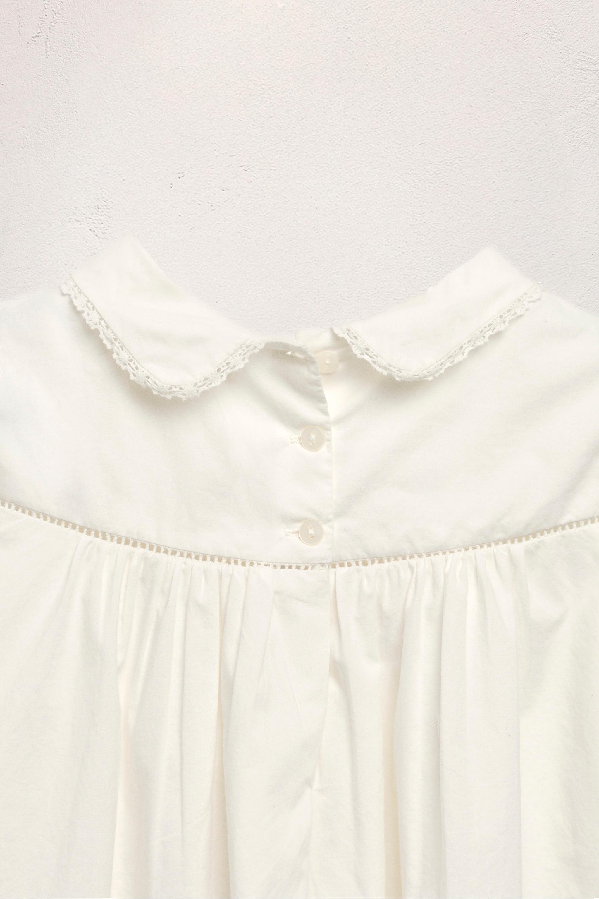 AGES 2-5/ LIMITED EDITION POPLIN DRESS WITH EMBROIDERED FLOWERS